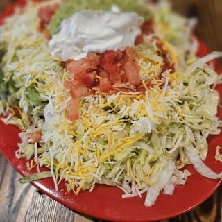 Veggie Tostada (not a vegan item)